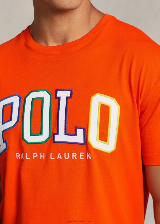 Ralph Lauren mehed klassikaline logoga trikoosärk PR0V426 purjekas oranž