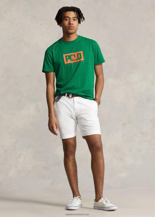 Ralph Lauren mehed klassikaline logoga trikoosärk PR0V499 mäenõlv roheline