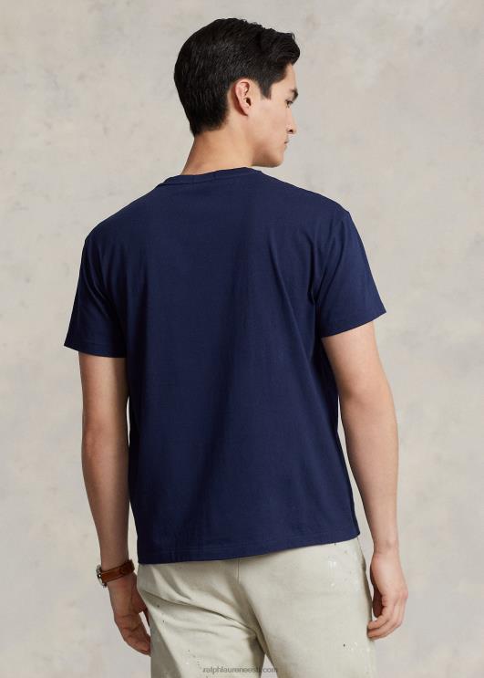 Ralph Lauren mehed klassikaline logoga trikoosärk PR0V500 kruiisilaevastik