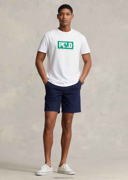 Ralph Lauren mehed klassikaline logoga trikoosärk PR0V502 valge