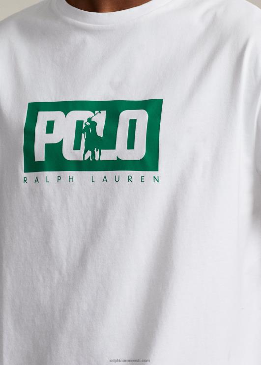 Ralph Lauren mehed klassikaline logoga trikoosärk PR0V502 valge