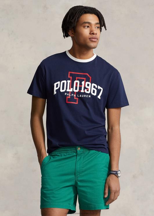 Ralph Lauren mehed klassikaline logoga trikoosärk PR0V726 kruiisilaevastik