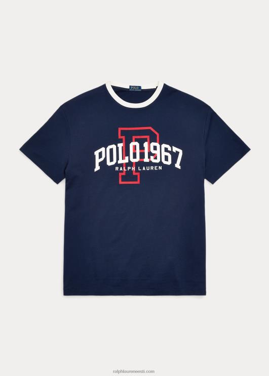 Ralph Lauren mehed klassikaline logoga trikoosärk PR0V726 kruiisilaevastik