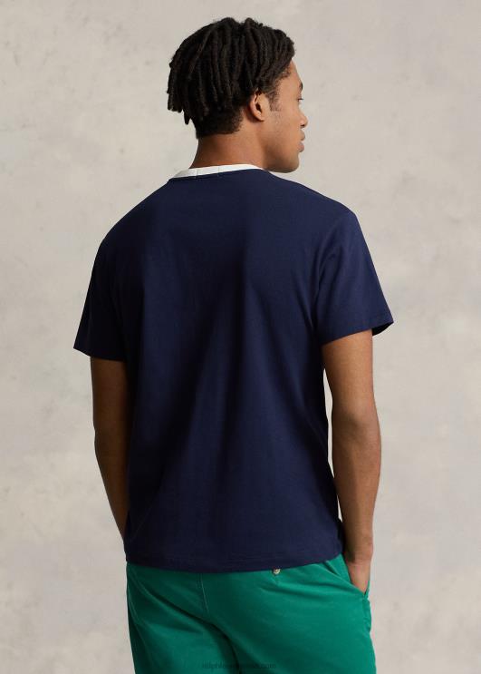 Ralph Lauren mehed klassikaline logoga trikoosärk PR0V726 kruiisilaevastik