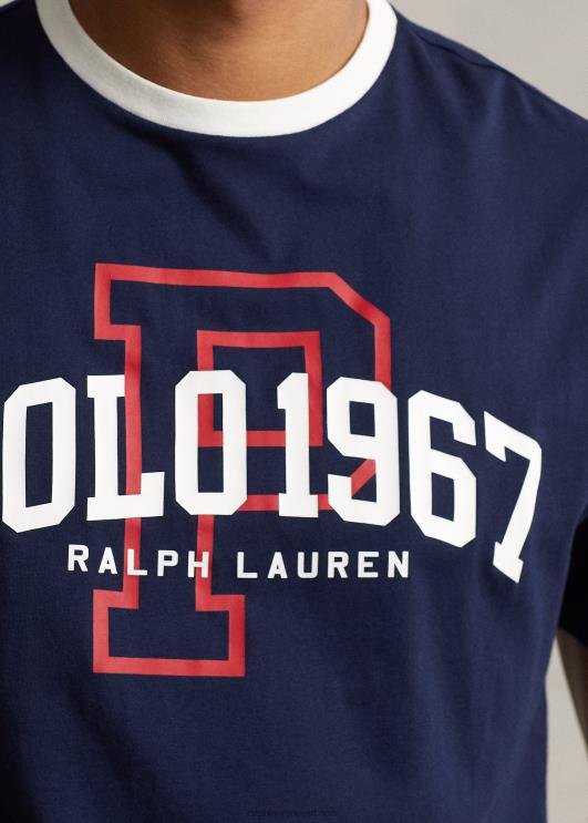 Ralph Lauren mehed klassikaline logoga trikoosärk PR0V726 kruiisilaevastik