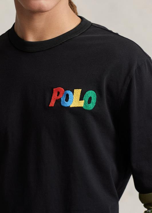 Ralph Lauren mehed klassikaline logoga trikoosärk PR0V8656 must multi