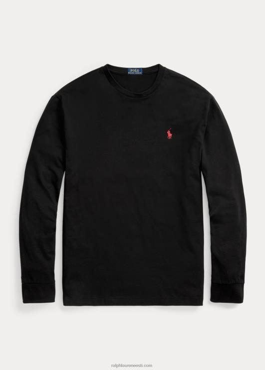 Ralph Lauren mehed klassikaline logoga trikoosärk PR0V865 must