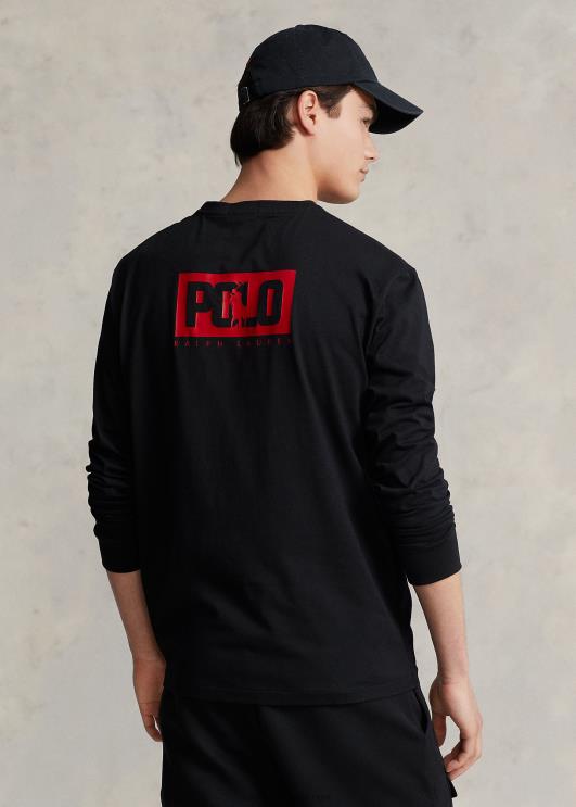 Ralph Lauren mehed klassikaline logoga trikoosärk PR0V865 must