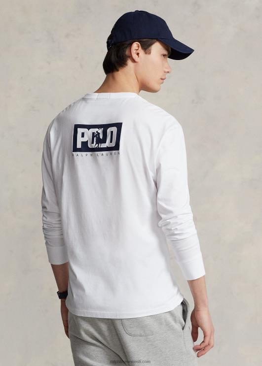 Ralph Lauren mehed klassikaline logoga trikoosärk PR0V866 valge