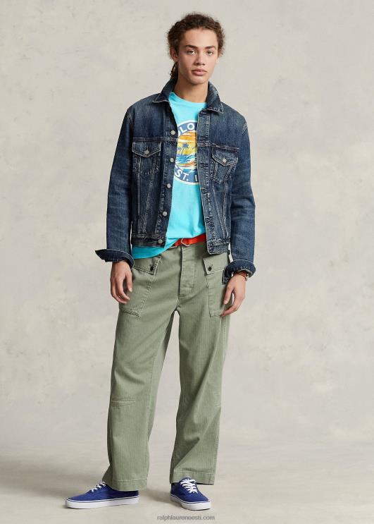 Ralph Lauren mehed klassikaline polo surfi t-särk PR0V753 täiuslik türkiis