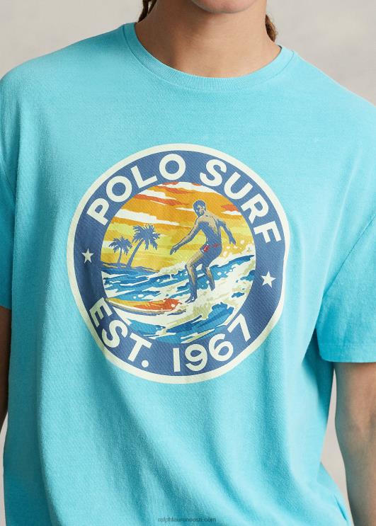 Ralph Lauren mehed klassikaline polo surfi t-särk PR0V753 täiuslik türkiis