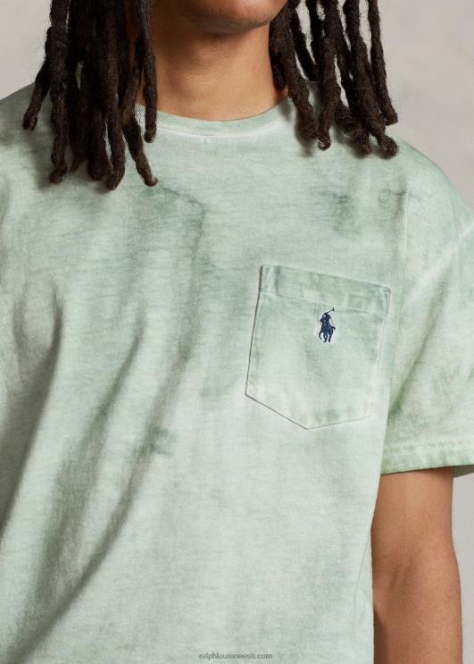 Ralph Lauren mehed klassikaline puuvillane-linane taskut-särk PR0V549 pleekinud piparmünt