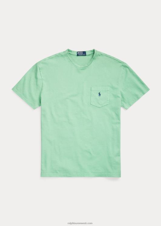 Ralph Lauren mehed klassikaline puuvillane-linane taskut-särk PR0V8559 essex roheline