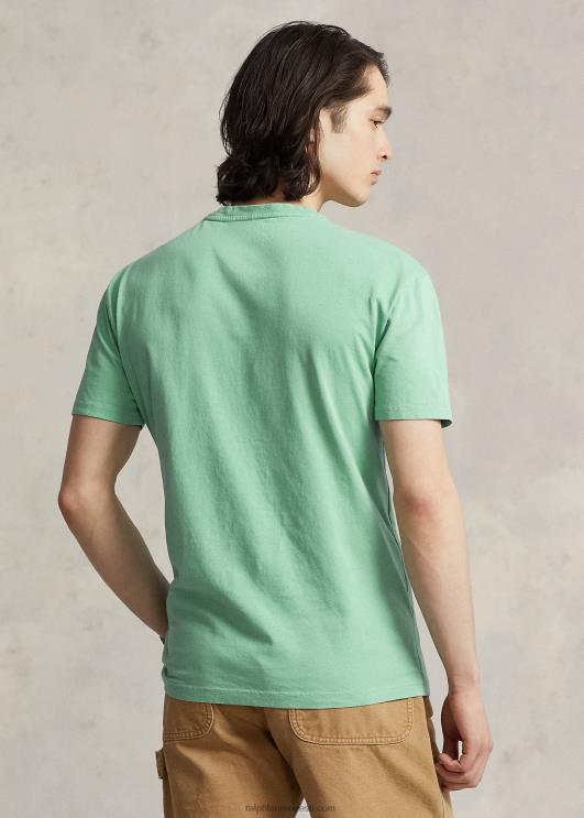 Ralph Lauren mehed klassikaline puuvillane-linane taskut-särk PR0V8559 essex roheline