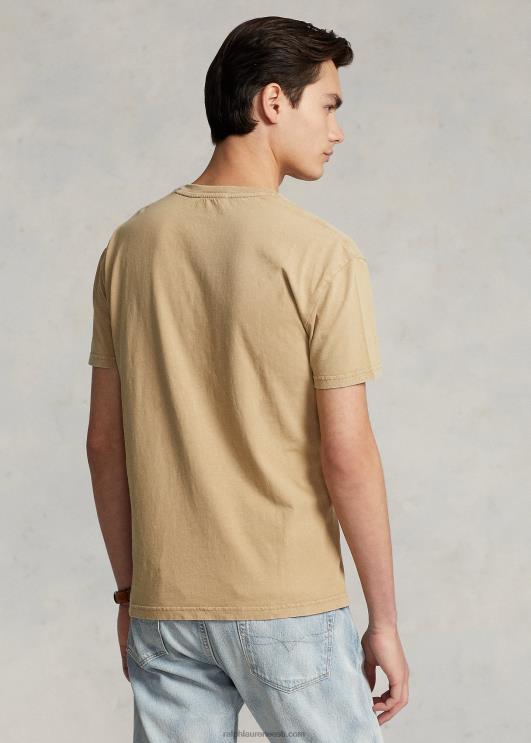 Ralph Lauren mehed klassikaline puuvillane-linane taskut-särk PR0V8562 vintage khaki