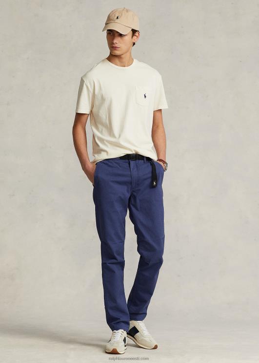 Ralph Lauren mehed klassikaline puuvillane-linane taskut-särk PR0V8563 pärgamendikreem