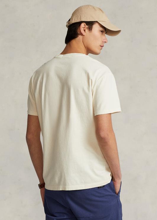 Ralph Lauren mehed klassikaline puuvillane-linane taskut-särk PR0V8563 pärgamendikreem