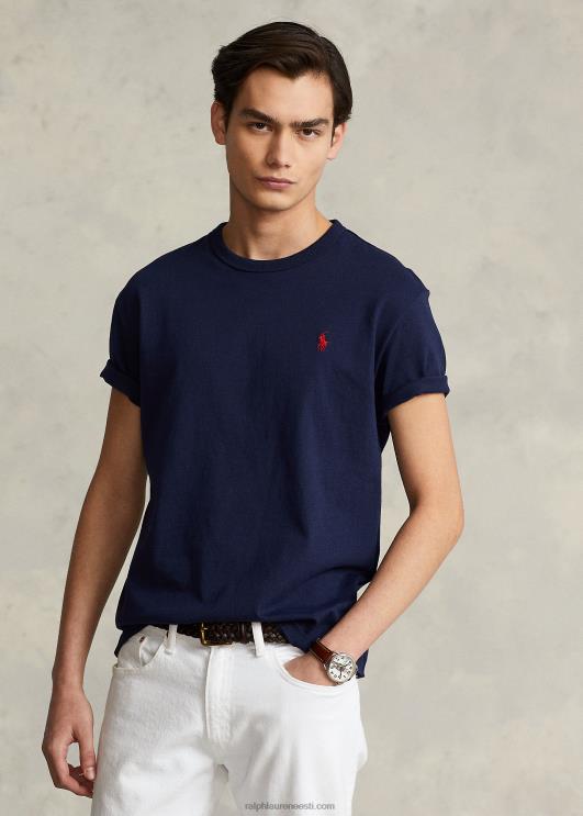 Ralph Lauren mehed klassikaline raskekaaluline trikoo T-särk PR0V236 Newporti merevägi