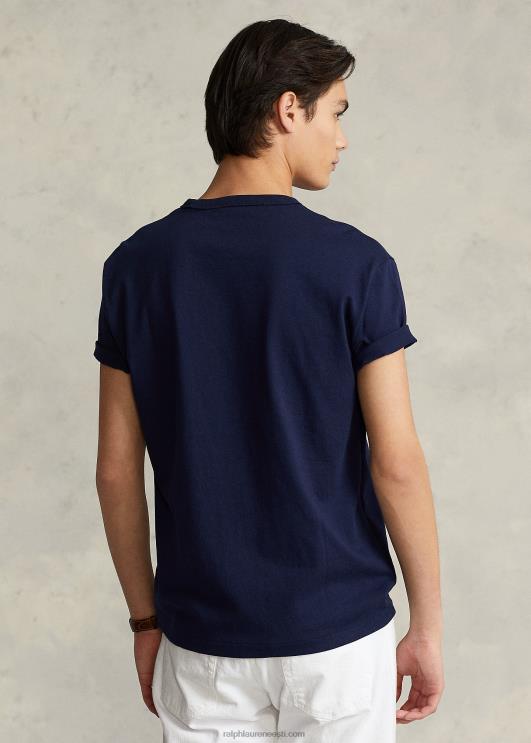 Ralph Lauren mehed klassikaline raskekaaluline trikoo T-särk PR0V236 Newporti merevägi