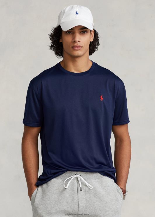 Ralph Lauren mehed klassikaline sportlik trikoo T-särk PR0V280 rafineeritud merevägi