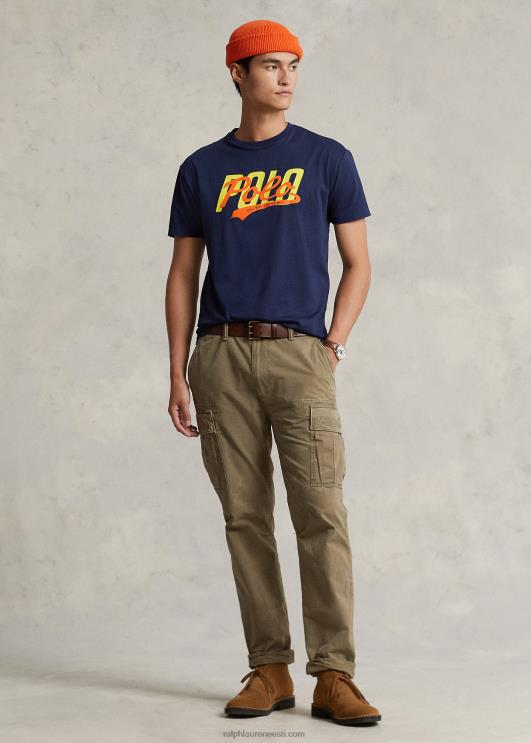 Ralph Lauren mehed klassikaline stacked-logo trikoo T-särk PR0V1057 kruiisilaevastik