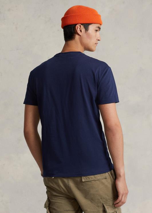 Ralph Lauren mehed klassikaline stacked-logo trikoo T-särk PR0V1057 kruiisilaevastik