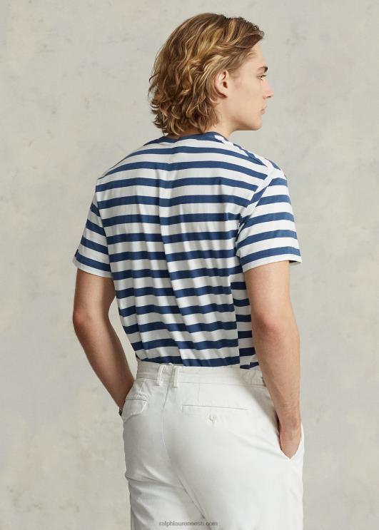 Ralph Lauren mehed klassikaline triibuline triibuline t-särk PR0V389 nevis/clancy sinine