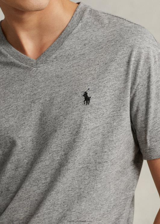 Ralph Lauren mehed klassikaline v-kaelusega trikoo t-särk PR0V206 tume vintage kanarbik