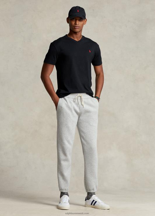 Ralph Lauren mehed klassikaline v-kaelusega trikoo t-särk PR0V207 rl must