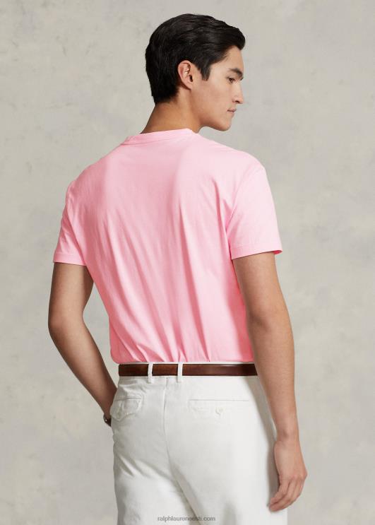 Ralph Lauren mehed klassikaline v-kaelusega trikoo t-särk PR0V208 karmeli roosa