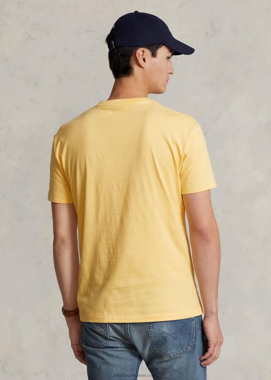 Ralph Lauren mehed klassikaline v-kaelusega trikoo t-särk PR0V211 maisi kollane