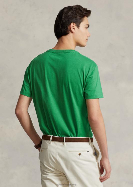 Ralph Lauren mehed klassikaline v-kaelusega trikoo t-särk PR0V212 optika roheline