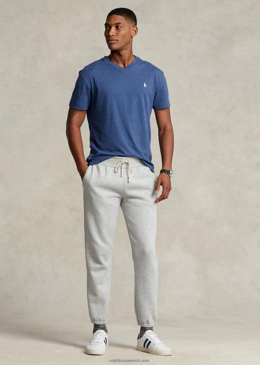 Ralph Lauren mehed klassikaline v-kaelusega trikoo t-särk PR0V213 derby sinine kanarbik