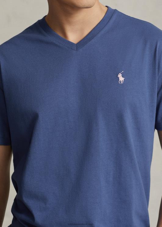 Ralph Lauren mehed klassikaline v-kaelusega trikoo t-särk PR0V214 vana kuninglik