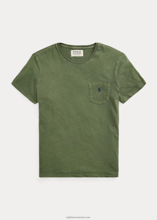 Ralph Lauren mehed kohandatud slim fit jersey tasku T-särk PR0V312 aiarada