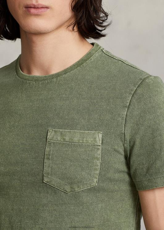 Ralph Lauren mehed kohandatud slim fit jersey tasku T-särk PR0V347 aiarada