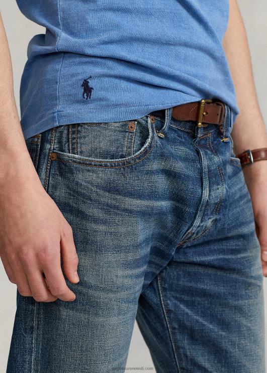 Ralph Lauren mehed kohandatud slim fit jersey tasku T-särk PR0V8557 taganema sinine