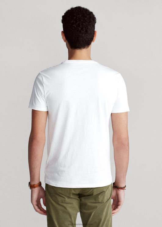 Ralph Lauren mehed kohandatud slim fit kohvi t-särk PR0V901 klassikaline oxfordi valge