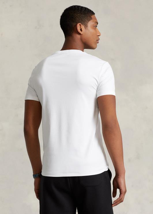 Ralph Lauren mehed kohandatud slim fit pehme puuvillane T-särk PR0V532 valge