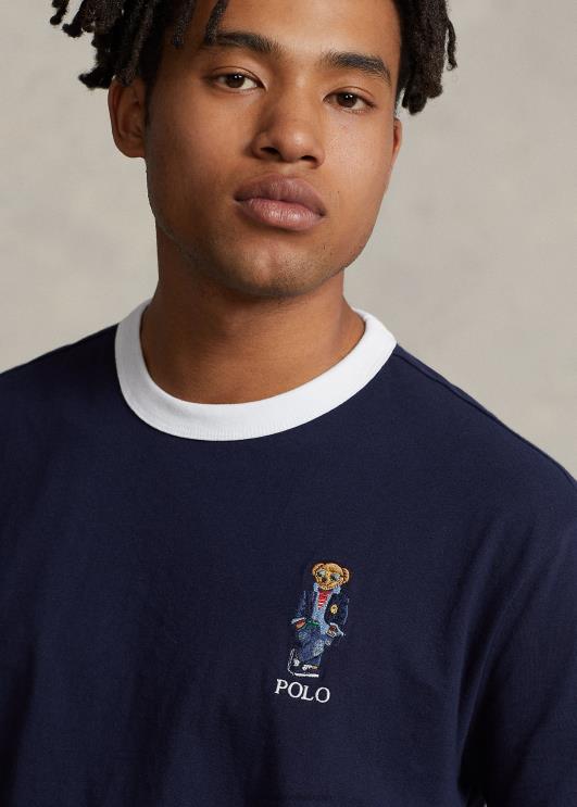 Ralph Lauren mehed kohandatud slim fit polo bear jersey t-särk PR0V323 kruiisilaevastiku regatt