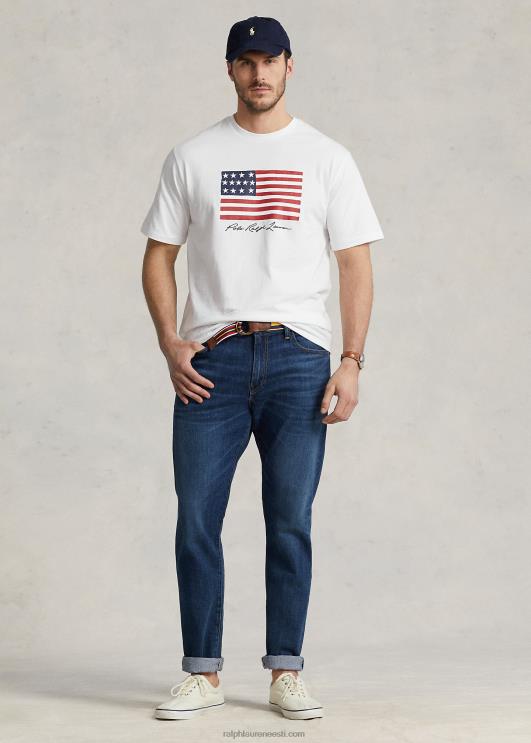 Ralph Lauren mehed lipuga trikoo t-särk PR0V1464 valge