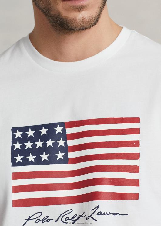 Ralph Lauren mehed lipuga trikoo t-särk PR0V1464 valge