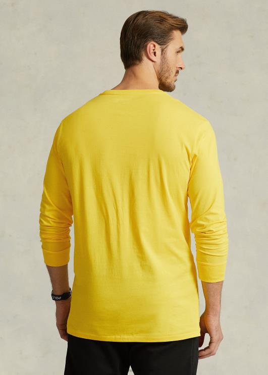 Ralph Lauren mehed logoga jersey crewneck T-särk PR0V1373 sidrunipuru