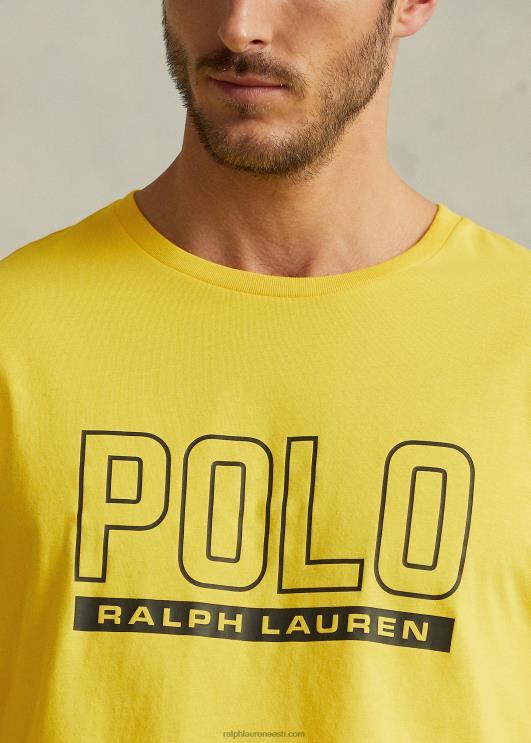 Ralph Lauren mehed logoga jersey crewneck T-särk PR0V1373 sidrunipuru