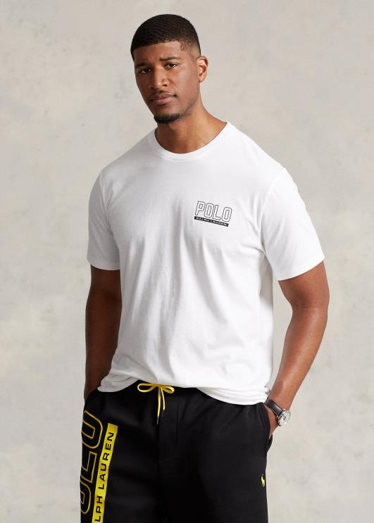 Ralph Lauren mehed logoga jersey crewneck T-särk PR0V1490 valge