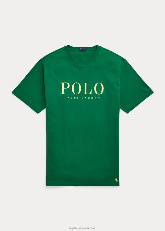 Ralph Lauren mehed logoga trikoo T-särk PR0V1557 esmane roheline