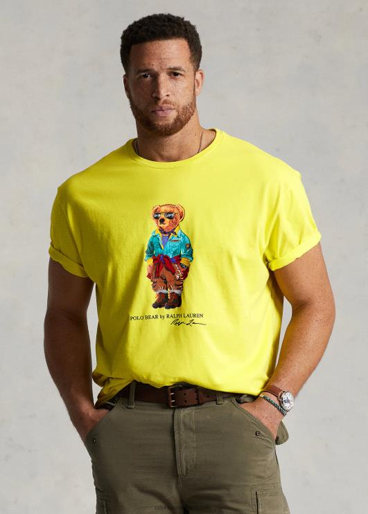 Ralph Lauren mehed polo bear jersey t-särk PR0V1566 laser kollane karu