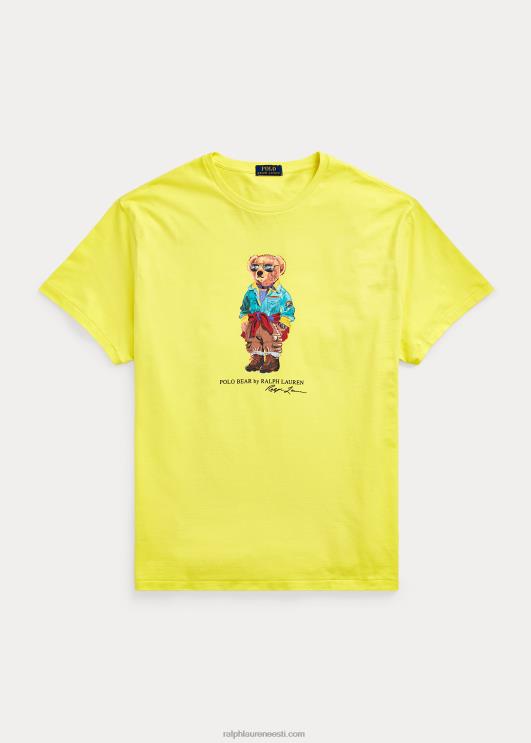 Ralph Lauren mehed polo bear jersey t-särk PR0V1566 laser kollane karu