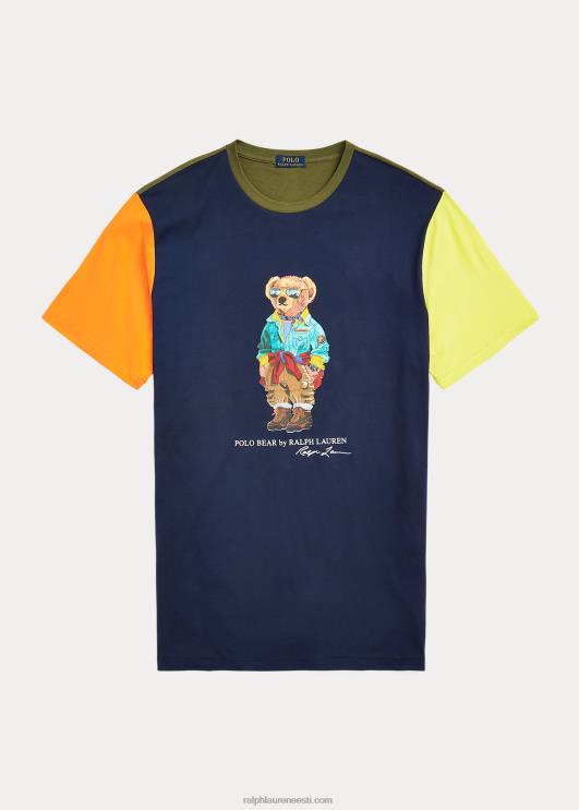 Ralph Lauren mehed polo karu värviplokiga trikoo T-särk PR0V1328 kruiisi merekaru