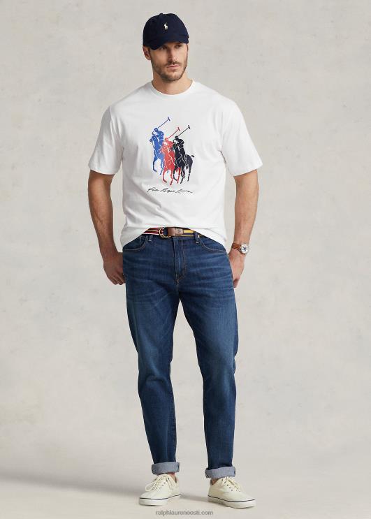 Ralph Lauren mehed suur poni jersey t-särk PR0V1478 valge